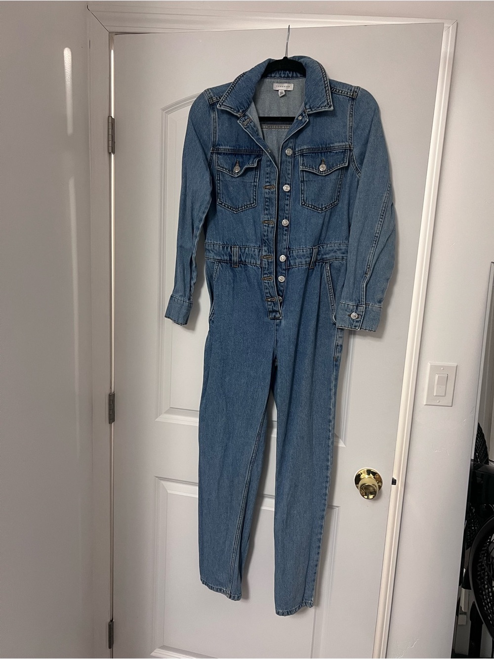 TopShop Light Blue Denim Jumpsuit